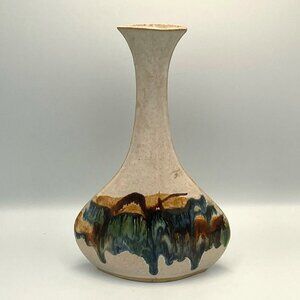 Hoffman Studio Art Pottery Vase Blue Green & Brown Glaze